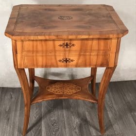 Antique Sewing Table, Biedermeier Style, 1820-30, Antique