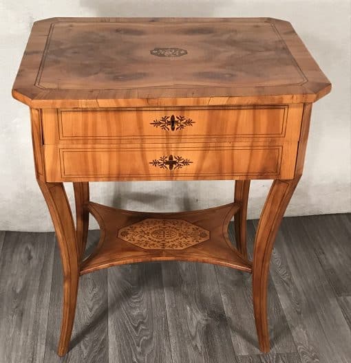 Antique Sewing Table- Biedermeier period- Front view- Styylish