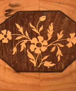 Antique Sewing Table- Biedermeier period- Detail of the flower intarsia- Styylish