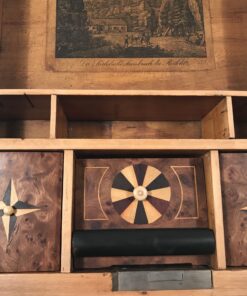 Antique Sewing Table - Biedermeier period- detail of the interior- Styylish