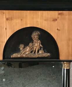 Biedermeier cherry mirror- detail of the lupper part- styylish