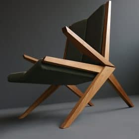 Modern Custom Made Lounge Chair, European Design, Hand Made