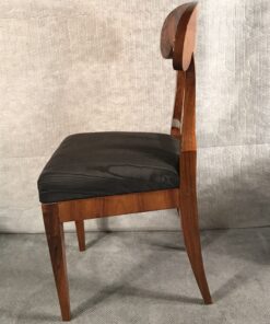 Four Biedermeier Walnut chairs- side view- styylish