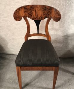 Four Biedermeier Walnut chairs- front view- styylish