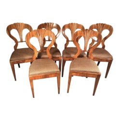 Six Biedermeier walnut chairs- styylish