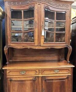 French Country Buffet- front view with glass doors- styylish