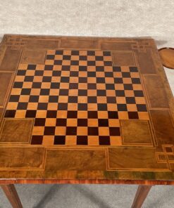 Louis XVI card table- detail of the top with checker board- styylish
