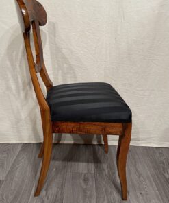 Biedermeier walnut chairs- side view of one chair- styylish