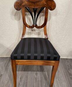 Biedermeier walnut chairs- front view of one chair- styylish