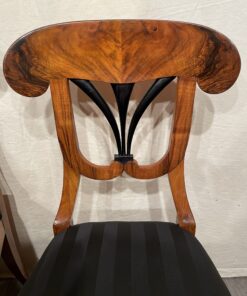 Biedermeier walnut chairs- detail of seat back- styylish