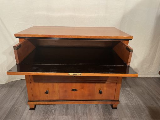 Biedermeier cherry chest- view of the top drawer- styylish