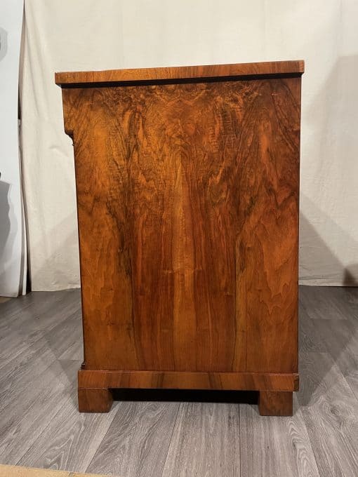 Biedermeier walnut veneer chest- side view- styylish