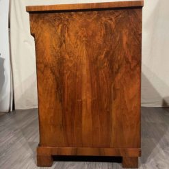 Biedermeier walnut veneer chest- side view- styylish