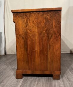 Biedermeier walnut veneer chest- side view- styylish