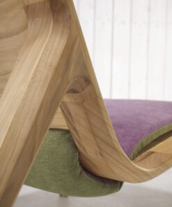 Modern Yellow chair- detail view of the back- styylish