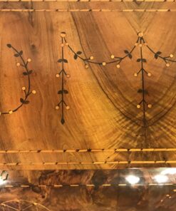 Antique Louis XVI Desk- view of the garland inlays on the top- Styylish