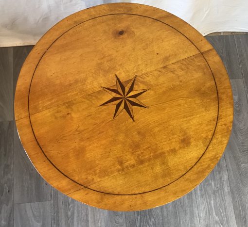 Biedermeier round side table- view of the top- Styylish