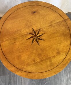 Biedermeier round side table- view of the top- Styylish