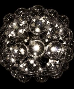 Small Globe chandelier- model Star on a black background face view- Styylish