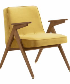 Mid-century armchair Bunny- with yellow fabric- Styylish