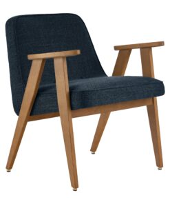 Iconic Midcentury Armchair- 366 three quarter view in velvet- Styylish