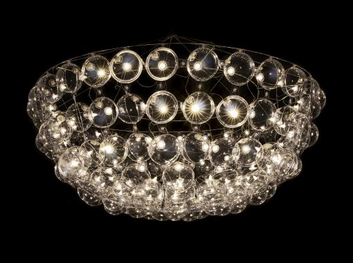 Modern Ceiling lamp- Model half Megastar on the black background- Styylish