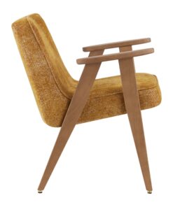 Iconic Midcentury Armchair- 366 side view in mustard color- Styylish