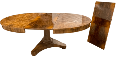 Extendable Biedermeier Dining Table- view of the extended table with additional leave- Styylish