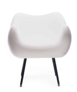 RM58 matte chair- in white- front view- styylish
