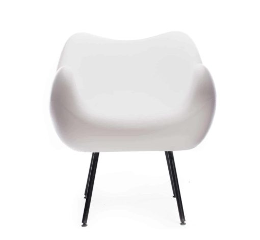 RM58 matte chair- in white- front view- styylish