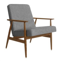 Mid-century style Armchair- light grey fabric- Styylish