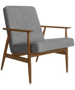 Mid-century style Armchair- light grey fabric- Styylish