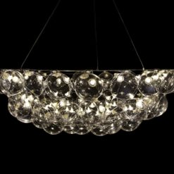 Recycled Ceiling Lam- Model half Superstar hanging on the black background- Styylish