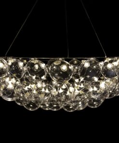 Recycled Ceiling Lam- Model half Superstar hanging on the black background- Styylish