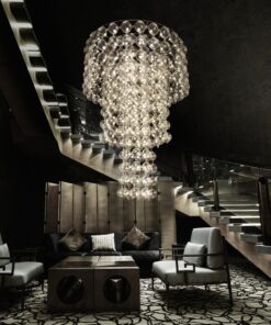 Modern Chandelier- view in a living room setting- Styylish