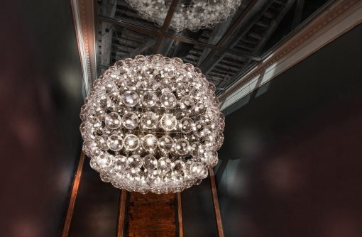 Large Globe Chandelier- Model Megastar view from below- Styylish