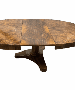 Extendable Biedermeier Dining Table- view of the extended table with one leave- Styylish