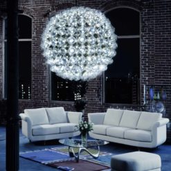 Large Globe Chandelier- Model Megastar view in the loft- Styylish