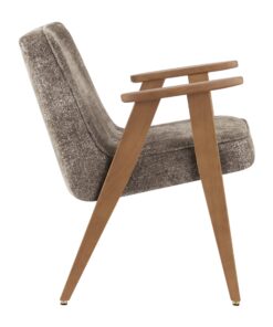 Iconic Midcentury Armchair- 366 side view in grey color- Styylish