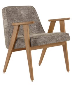 Iconic Midcentury Armchair- 366 three quarter view in grey color- Styylish