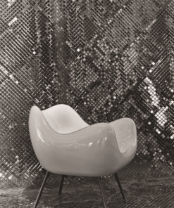 Classic chair RM58- white model with silver background- Styylish