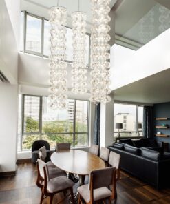 Modern Pendant Light- Model High Tower view in living space- Styylish