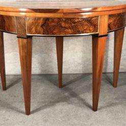 Biedermeier Demilune table- walnut- front view- Styylish