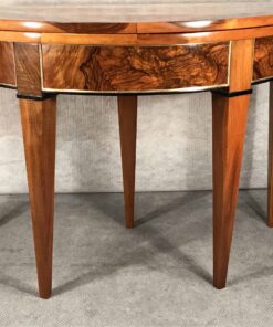 Biedermeier Demilune table- walnut- front view- Styylish