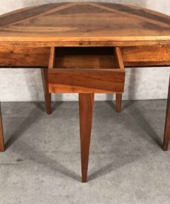 Biedermeier Demilune table- walnut- view from the back- Styylish