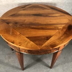 Biedermeier Demilune table- walnut- view of the fold out top- Styylish