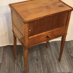 Biedermeier cherry Nightstand- three-quarter view- Styylish