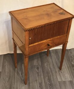 Biedermeier cherry Nightstand- three-quarter view- Styylish