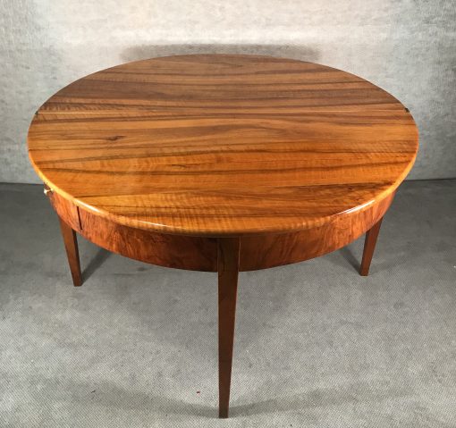 Demi-lune walnut table- top view- Styylish