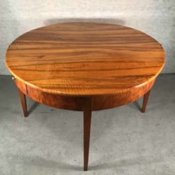 Demi-lune walnut table- top view- Styylish